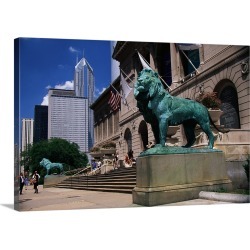 Large Solid-Faced Canvas Print Wall Art Print 30 x 20 entitled Art Institute of Chicago Chicago IL