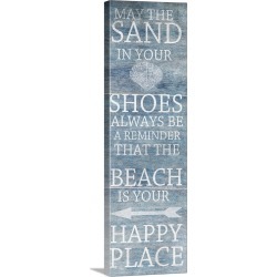 Large Solid-Faced Canvas Print Wall Art Print 12 x 36 entitled Sand From The Beach
