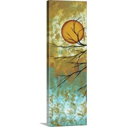 Large Solid-Faced Canvas Print Wall Art Print 12 x 36 entitled Golden Fascination I