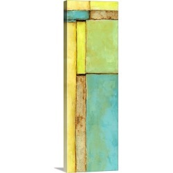 Large Solid-Faced Canvas Print Wall Art Print 16 x 48 entitled Stained Glass Window VI