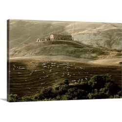 Large Solid-Faced Canvas Print Wall Art Print 30 x 20 entitled Late afternoon in Tuscany