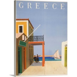 Large Gallery-Wrapped Canvas Wall Art Print 18 x 24 entitled Greece Poster