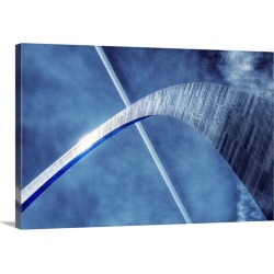 Large Solid-Faced Canvas Print Wall Art Print 30 x 20 entitled St. Louis Arch IV
