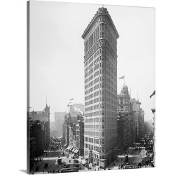 Large Gallery-Wrapped Canvas Wall Art Print 19 x 24 entitled The Flatiron Building in New York City, 1903