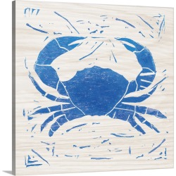 Large Solid-Faced Canvas Print Wall Art Print 24 x 24 entitled Sea Creature Crab Blue found on Bargain Bro from Great Big Canvas for USD $155.79