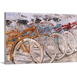 Large Gallery-Wrapped Canvas Wall Art Print 24 x 16 entitled Beach Cruisin Beauties