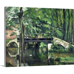 Large Solid-Faced Canvas Print Wall Art Print 30 x 24 entitled The Bridge at Maincy, or The Bridge at Mennecy