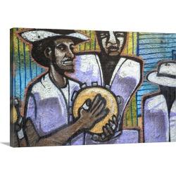 Large Solid-Faced Canvas Print Wall Art Print 30 x 20 entitled Puerto Rico, East Coast, Loiza Aldea, beachfront wall mural