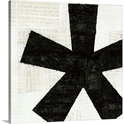 Large Solid-Faced Canvas Print Wall Art Print 20 x 20 entitled Punctuated Black Square VII