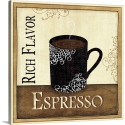 Large Solid-Faced Canvas Print Wall Art Print 20 x 20 entitled Coffee and Cream III