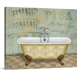 Large Gallery-Wrapped Canvas Wall Art Print 20 x 16 entitled Voyage Romantique Bath II