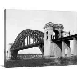 Large Gallery-Wrapped Canvas Wall Art Print 30 x 23 entitled The Hell Gate Bridge In New York City