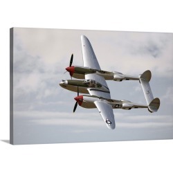 Large Gallery-Wrapped Canvas Wall Art Print 24 x 16 entitled P-38 Lightning