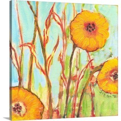 Large Solid-Faced Canvas Print Wall Art Print 20 x 20 entitled A Garden View