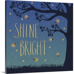Large Solid-Faced Canvas Print Wall Art Print 20 x 20 entitled Twilight Fireflies II