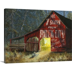 Large Solid-Faced Canvas Print Wall Art Print 24 x 18 entitled Working Late