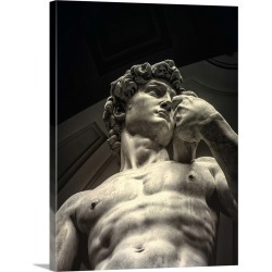 Large Gallery-Wrapped Canvas Wall Art Print 18 x 24 entitled MichaelAngelos sculpture of David in Florence, Italy