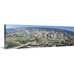 Large Solid-Faced Canvas Print Wall Art Print 48 x 16 entitled Aerial Richmond VA