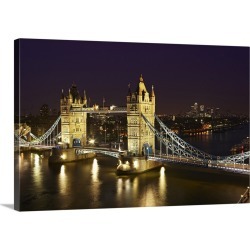 Large Solid-Faced Canvas Print Wall Art Print 30 x 20 entitled UK, England, London, Great Britain, Tower Bridge