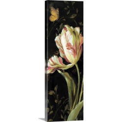 Large Solid-Faced Canvas Print Wall Art Print 16 x 48 entitled Jardin Paris Florals II