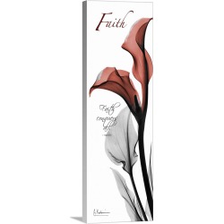 Large Solid-Faced Canvas Print Wall Art Print 16 x 48 entitled Calla Lily faith x-ray photography