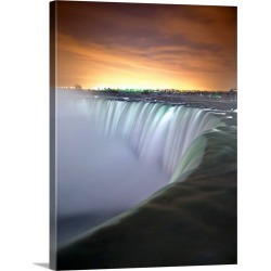 Large Solid-Faced Canvas Print Wall Art Print 30 x 40 entitled Niagara falls in the early morning.