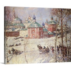 Large Solid-Faced Canvas Print Wall Art Print 30 x 24 entitled The Kremlin, Moscow, Russia, In Winter By Frederick William...
