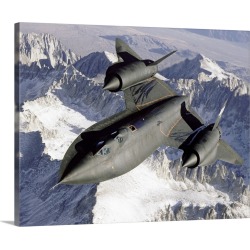 Large Gallery-Wrapped Canvas Wall Art Print 20 x 16 entitled SR71B Blackbird in flight