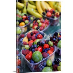Large Solid-Faced Canvas Print Wall Art Print 20 x 30 entitled UK, England, London, Fruit stall