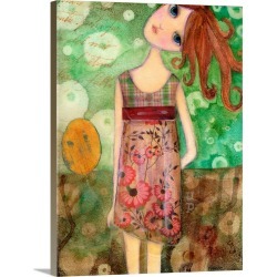 Large Solid-Faced Canvas Print Wall Art Print 30 x 40 entitled Big Eyed Girl Up