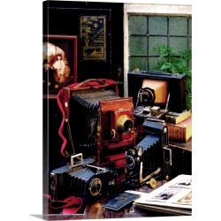 Large Gallery-Wrapped Canvas Wall Art Print 23 x 30 entitled Old Cameras