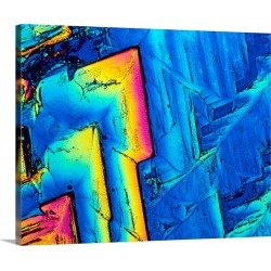 Large Solid-Faced Canvas Print Wall Art Print 30 x 24 entitled Crystals of magnesium sulphate