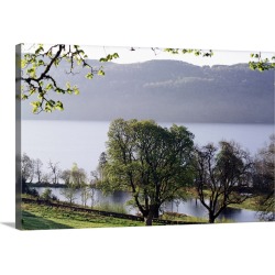 Large Solid-Faced Canvas Print Wall Art Print 30 x 20 entitled Loch Ness, Highland region, Scotland, United Kingdom, Europe