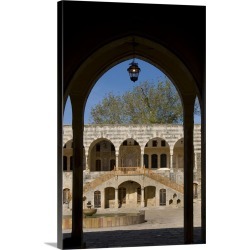 Large Gallery-Wrapped Canvas Wall Art Print 20 x 30 entitled Lebanon, Mount Lebanon, Beiteddine, Beiteddine Palace, Inner ...