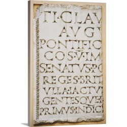 Large Solid-Faced Canvas Print Wall Art Print 20 x 30 entitled Close up of Latin inscription