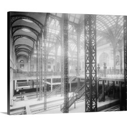 Large Gallery-Wrapped Canvas Wall Art Print 24 x 19 entitled The concourse in Penn Station in New York City, 1910