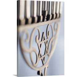 Large Solid-Faced Canvas Print Wall Art Print 20 x 30 entitled Close up of holiday menorah