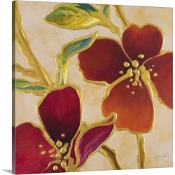 Large Solid-Faced Canvas Print Wall Art Print 20 x 20 entitled Happy Together II