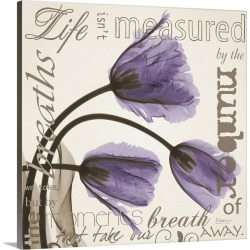 Large Solid-Faced Canvas Print Wall Art Print 20 x 20 entitled Life Tulip x-ray photography