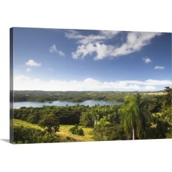 Large Solid-Faced Canvas Print Wall Art Print 30 x 20 entitled Puerto Rico, North Coast, San Sebastian, landscape by Lago ...