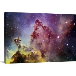 Large Solid-Faced Canvas Print Wall Art Print 30 x 20 entitled IC1805 Everest of Nebula