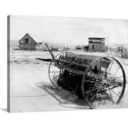 Large Solid-Faced Canvas Print Wall Art Print 40 x 30 entitled Dried Up Farm