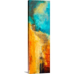 Large Solid-Faced Canvas Print Wall Art Print 12 x 36 entitled Emeralds Cave II