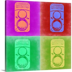 Large Gallery-Wrapped Canvas Wall Art Print 20 x 20 entitled Vintage Camera Pop Art III