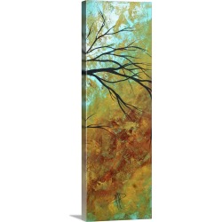 Large Solid-Faced Canvas Print Wall Art Print 12 x 36 entitled Golden Fascination V