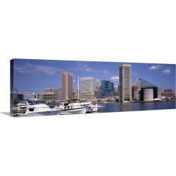 Large Solid-Faced Canvas Print Wall Art Print 48 x 16 entitled Baltimore MD
