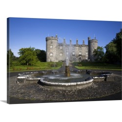 Large Solid-Faced Canvas Print Wall Art Print 30 x 20 entitled Kilkenny Castle rebuilt in the 19th Century, Kilkenny City,...