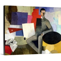 Large Solid-Faced Canvas Print Wall Art Print 30 x 24 entitled The Seated Man, or The Architect