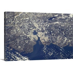Large Solid-Faced Canvas Print Wall Art Print 30 x 20 entitled Halifax, Nova Scotia, on a crystal clear day