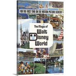 Large Solid-Faced Canvas Print Wall Art Print 20 x 30 entitled Magic of Walt Disney World (1972)
